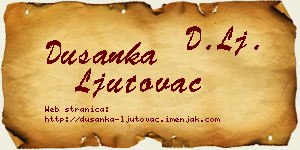 Dušanka Ljutovac vizit kartica